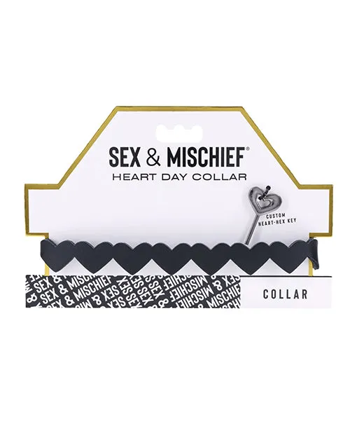 Sex and Mischief Heart Day Collar Black Sex And Mischief Anal
