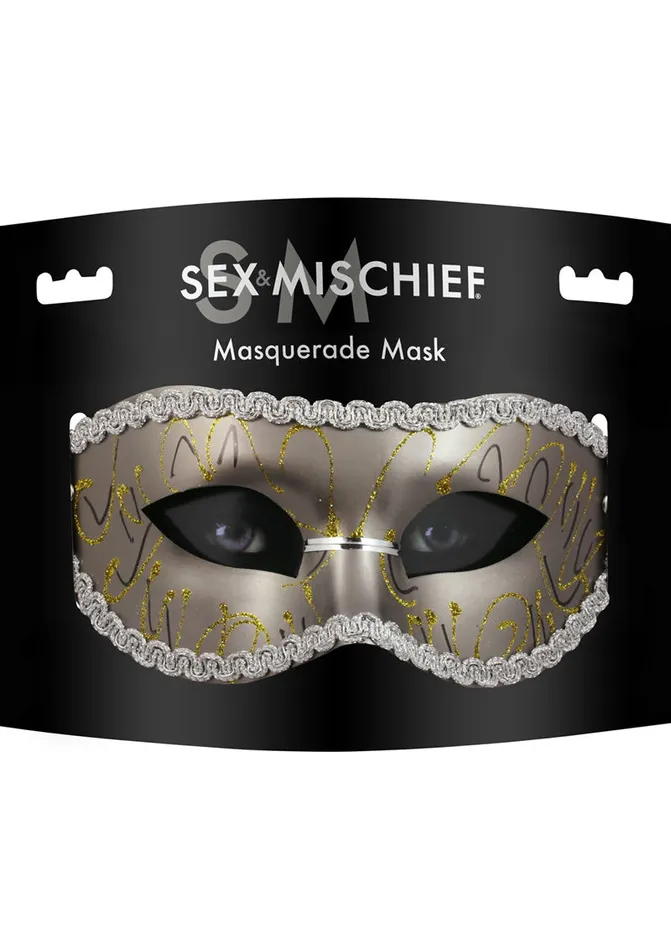 Sex and Mischief Masquerade Mask Gray Sex And Mischief Couples