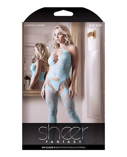 Sheer Fantasy Halter Neck Floral Lace Gartered Bodystocking Panty Light Blue OS Sheer Fantasy Vibrators Sheer Fantasy Halter Neck Floral Lace Gartered Bodystocking Panty Light Blue OS Sheer Fantasy Vibrators