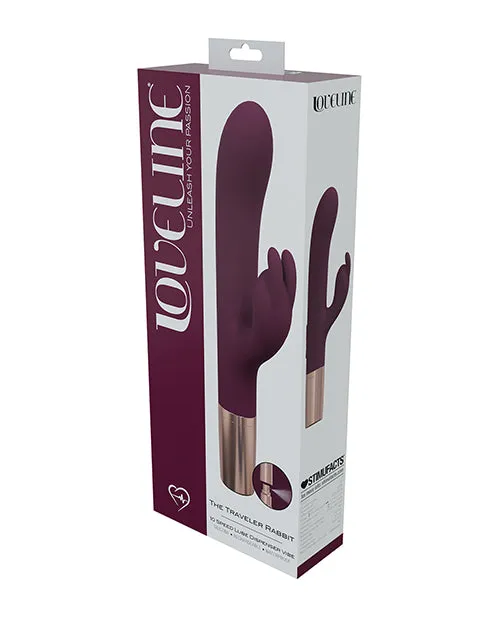 Shots Loveline Traveler Rabbit Vibrator Burgundy Shots Vibrators