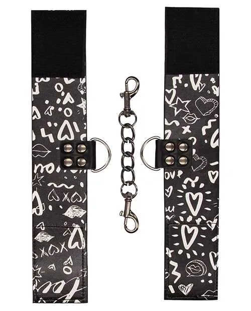 Shots Ouch Love Street Art Fashion Printed Hand Cuffs Black Ouch Anal Shots Ouch Love Street Art Fashion Printed Hand Cuffs Black Ouch Anal