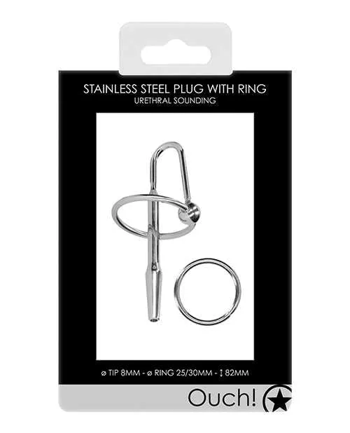 Shots Ouch Urethral Sounding Metal Plug Ouch Male Sex Toys