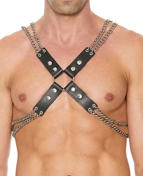 Shots Uomo Chain Chain Harness Black Ouch Uomo Vibrators Shots Uomo Chain Chain Harness Black Ouch Uomo Vibrators