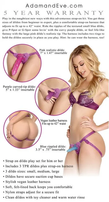 SimpleeDiscreet Adam Eve Eves Strap On Play Set Female Sex Toys