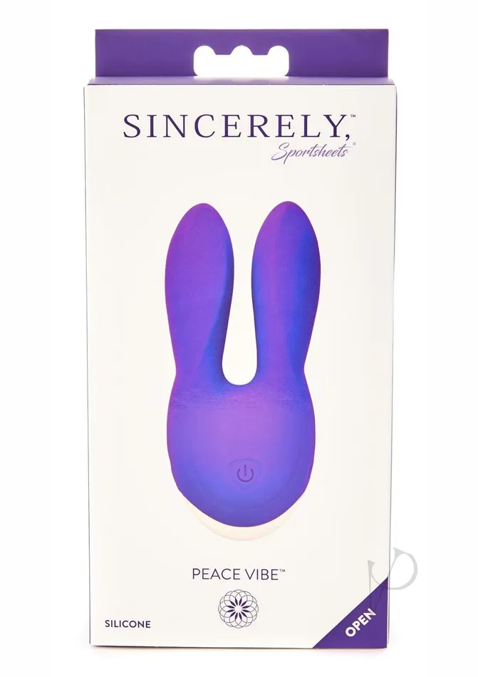 Sincerely Sincerely Peace Vibe Silicone Rechargeable Vibrator Purple Vibrators