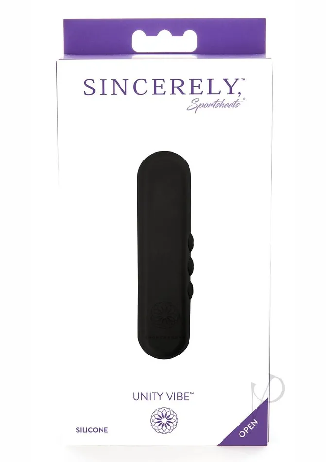 Sincerely Unity Vibe Silicone Rechargeable Vibrator Black Sincerely Vibrators