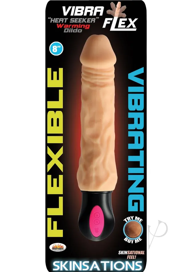 Skinsations Vibra Flex Heat Seeker Warming Dildo 8in Vanilla Skinsations Dildos Skinsations Vibra Flex Heat Seeker Warming Dildo 8in Vanilla Skinsations Dildos