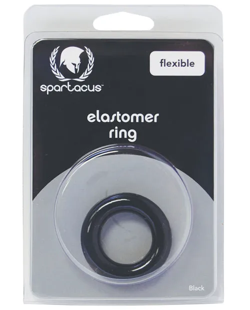 Spartacus Male Sex Toys Spartacus Elastomer Relaxed Fit Cock Ring Black