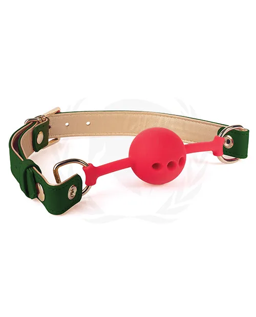 Spartacus Silicone Ball Gag wGreen Gold PU Straps 46 mm Spartacus Male Sex Toys Spartacus Silicone Ball Gag wGreen Gold PU Straps 46 mm Spartacus Male Sex Toys