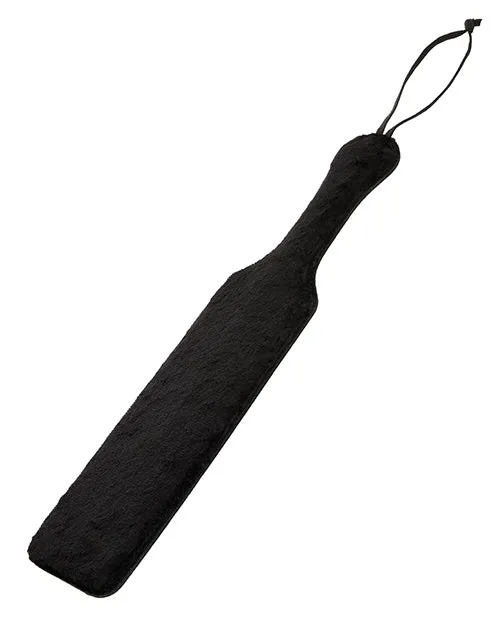 Sportsheets Restraints Sportsheets Leather Paddle with Fur Black Sportsheets Restraints Sportsheets Leather Paddle with Fur Black