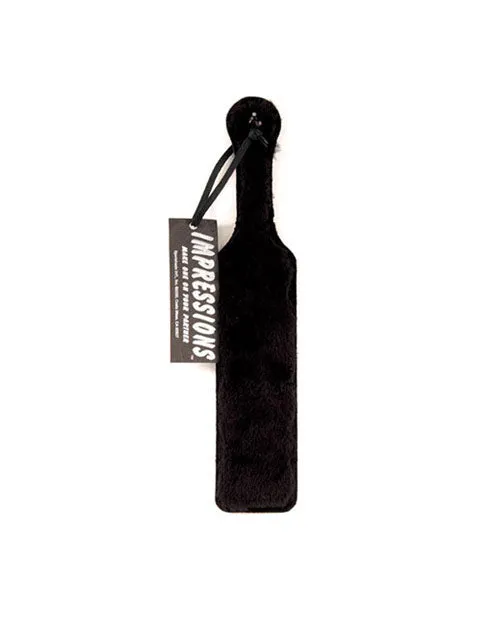 Sportsheets Restraints Sportsheets Leather Paddle with Fur Black Sportsheets Restraints Sportsheets Leather Paddle with Fur Black
