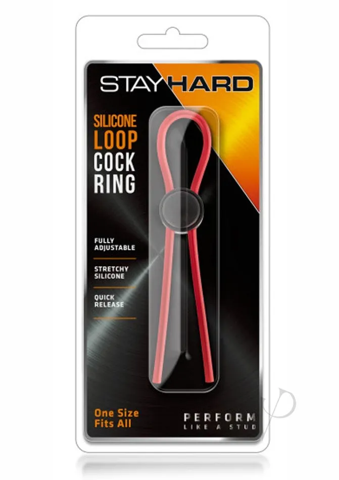 Stay Hard Silicone Loop Cock Ring Adjustable Cock Tie Red Stay Hard Male Sex Toys Stay Hard Silicone Loop Cock Ring Adjustable Cock Tie Red Stay Hard Male Sex Toys