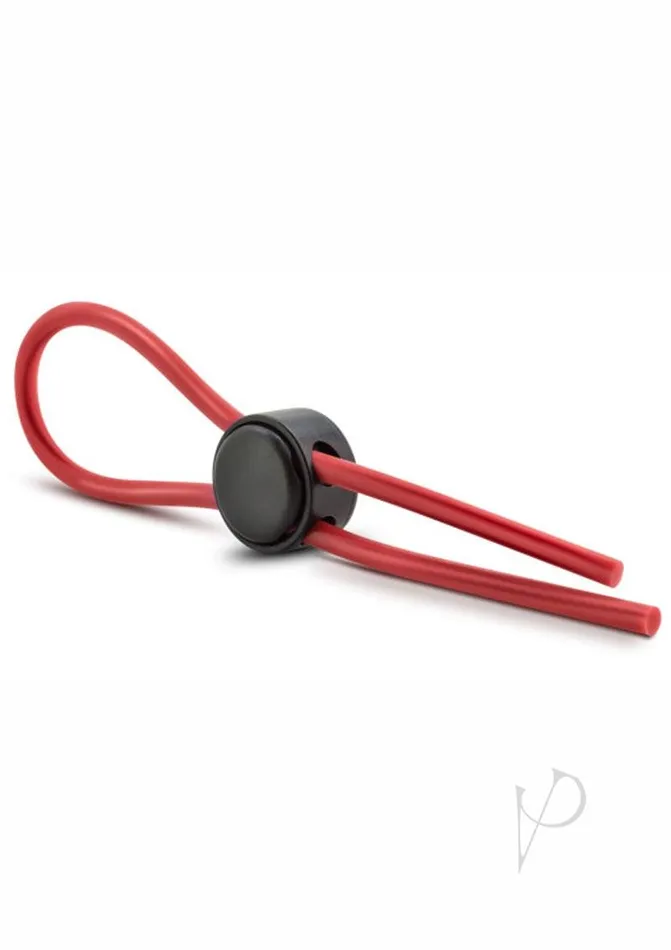 Stay Hard Silicone Loop Cock Ring Adjustable Cock Tie Red Stay Hard Male Sex Toys