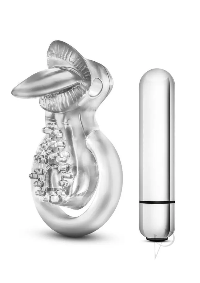 Stay Hard Stay Hard Vibrating Tongue Ring ClearSilver Male Sex Toys