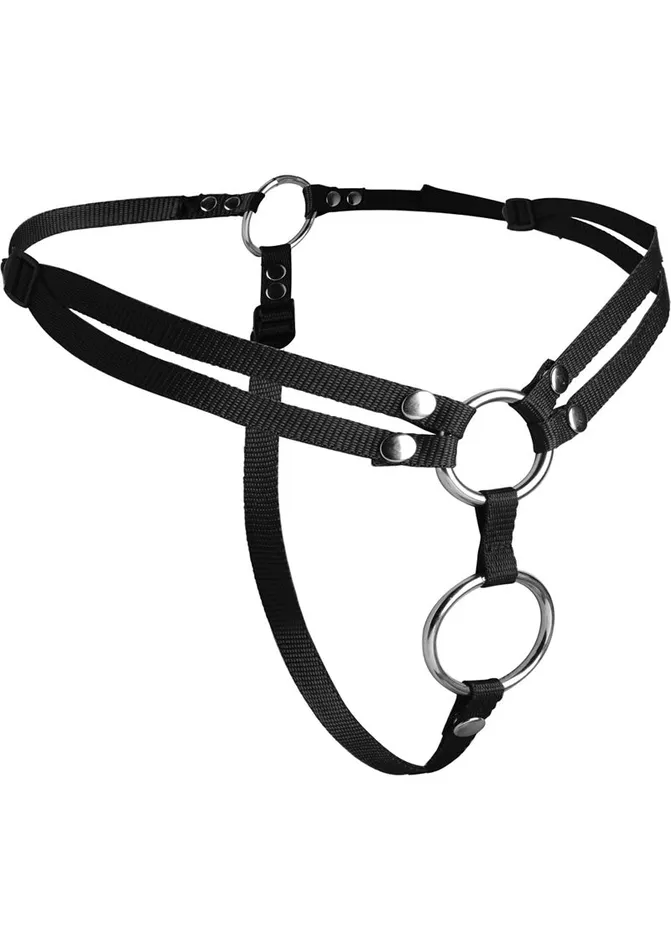 Strap U Female Sex Toys Strap U Unity Double Penetration Strap On Harness Black