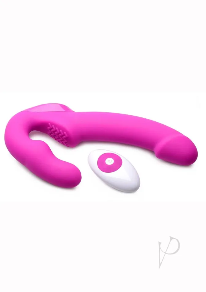 Strap U Urge Rechargeable Silicone Strapless Strap On with Remote Control Pink Strap U Female Sex Toys