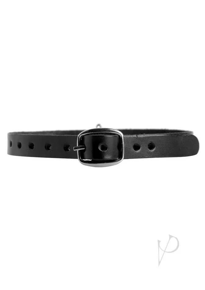 Strict Leather Restraints Strict Leather Unisex Leather Choker with ORing ML Black