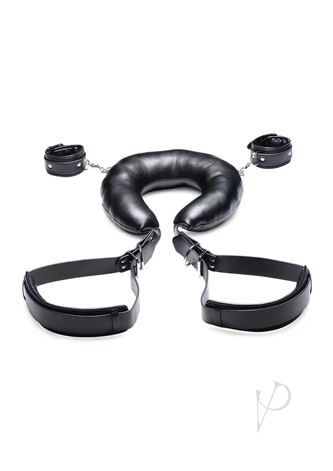 Strict Strict Padded Thigh Sling with Wrist Cuffs Black Restraints