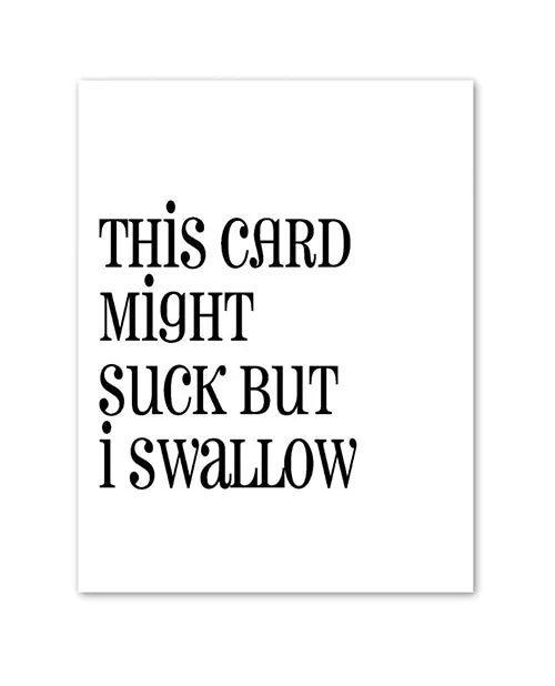 Suck VS Swallow Greeting Card Kush Kards Vibrators