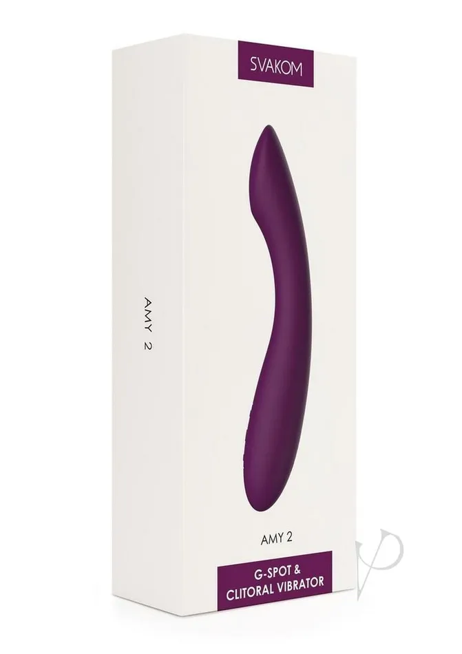 Svakom Amy 2 Rechargeable Silicone Vibrator Violet Svakom Female Sex Toys