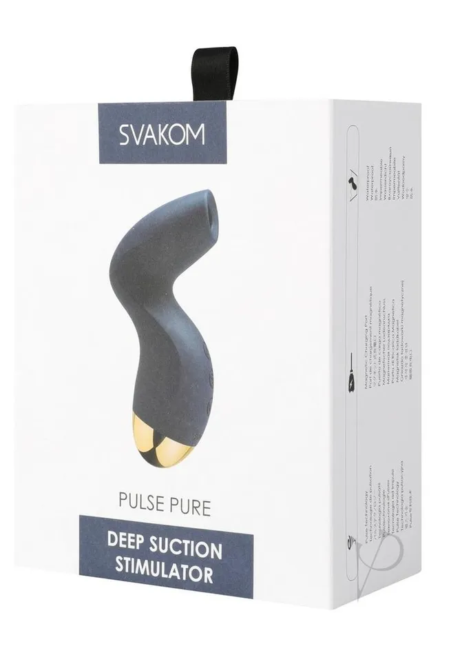 Svakom Pulse Pure Silicone Clitoral Stimulator BlueGold Svakom Vibrators