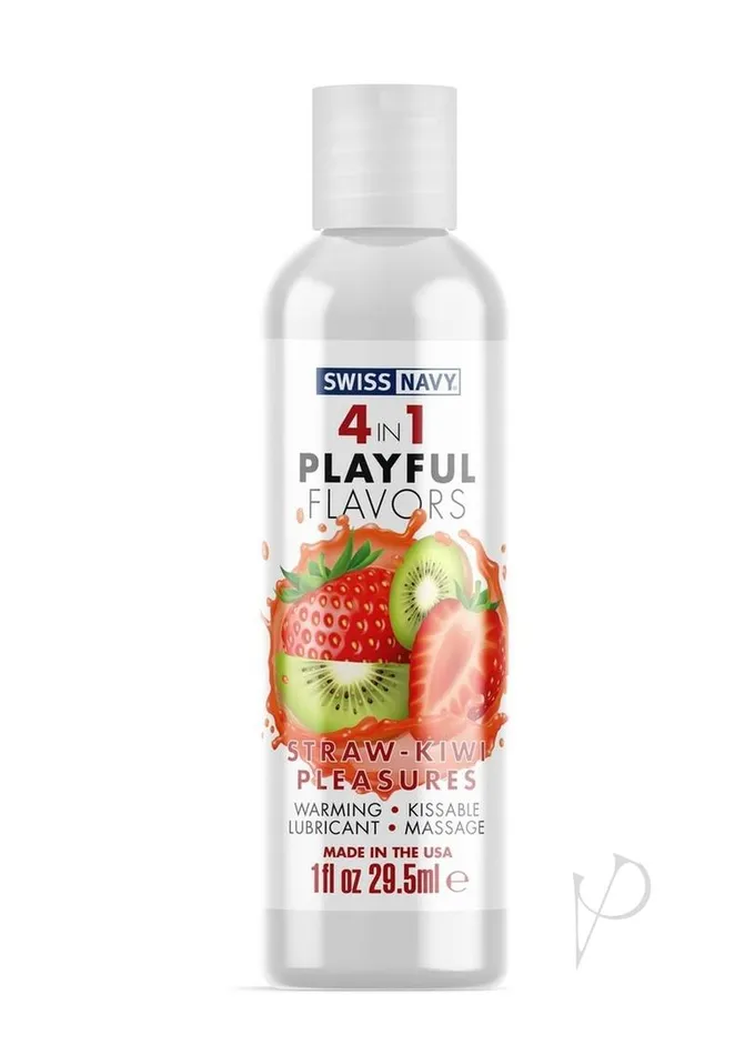 Swiss Nevy 4 In 1 Flavored Lubricant 1oz StrawberryKiwi Pleasure Swiss Navy Female Sex Toys Swiss Nevy 4 In 1 Flavored Lubricant 1oz StrawberryKiwi Pleasure Swiss Navy Female Sex Toys