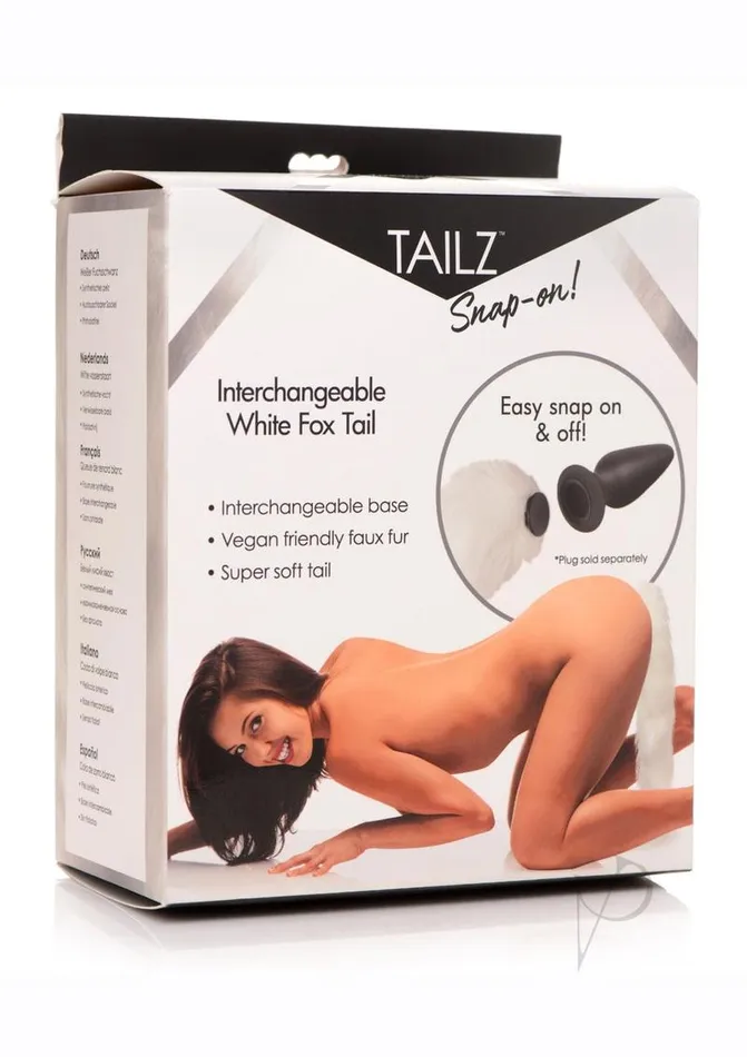 Tailz Anal Tailz Interchangeable Fox Tail Accessory White