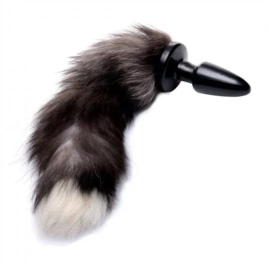 Tailz Male Sex Toys Grey Fox Tail Anal Plug