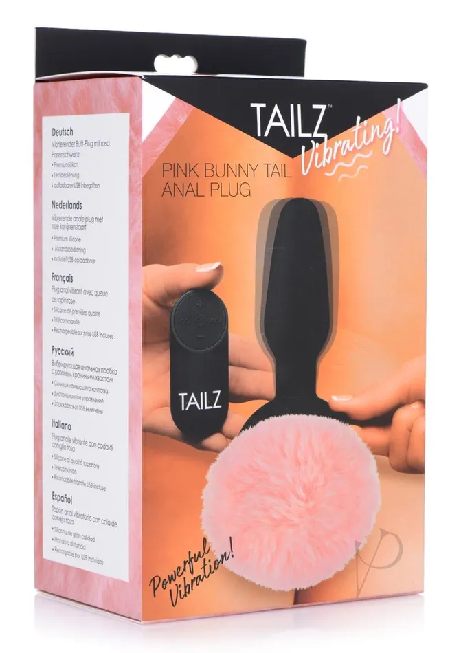 Tailz Male Sex Toys Tailz Vibrating Bunny Tail Anal Plug with Remote Control Pink Tailz Male Sex Toys Tailz Vibrating Bunny Tail Anal Plug with Remote Control Pink