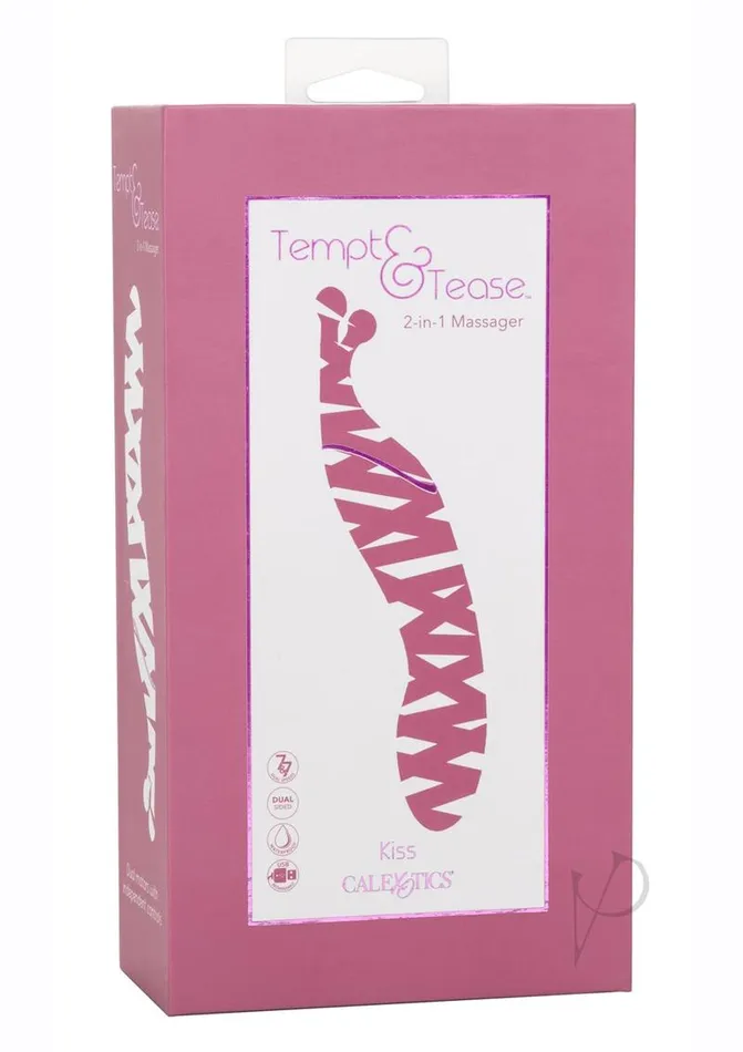 Tempt and Tease Kiss Rechargeable Silicone Vibrator with Clitoral Stimulator Pink Tempt And Tease Female Sex Toys Tempt and Tease Kiss Rechargeable Silicone Vibrator with Clitoral Stimulator Pink Tempt And Tease Female Sex Toys