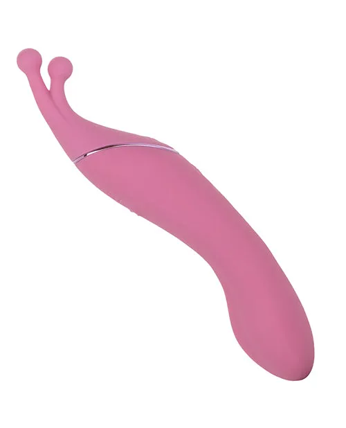 Tempt and Tease Kiss Rechargeable Silicone Vibrator with Clitoral Stimulator Pink Tempt And Tease Female Sex Toys Tempt and Tease Kiss Rechargeable Silicone Vibrator with Clitoral Stimulator Pink Tempt And Tease Female Sex Toys