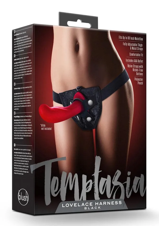 Temptasia Lovelace Harness with Bullet Black Temptasia Female Sex Toys