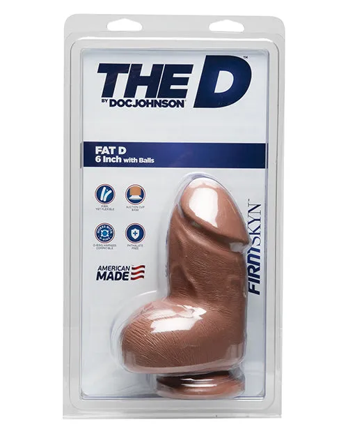 The D Dildos The D 6 Fat D wBalls Caramel