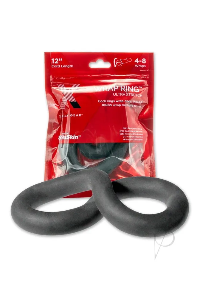The Xplay Silicone Wrap Ring Ultra Stretch 12in Black Perfect Fit Anal
