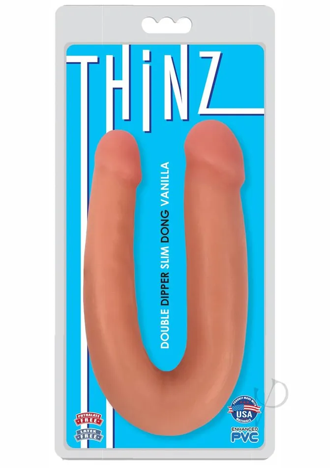 Thinz Double Dipper Slim Double Dong Vanilla Thinz Dildos