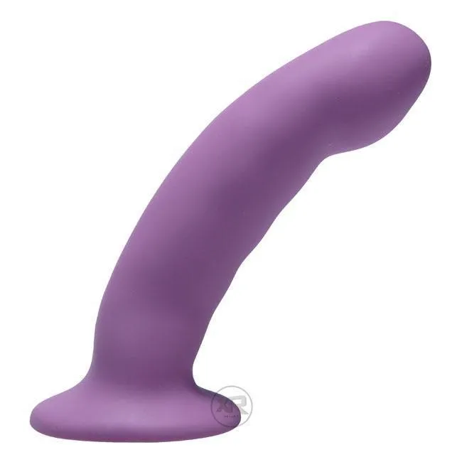 Trinity Vibes Curved Purple Silicone Dildo Dildos