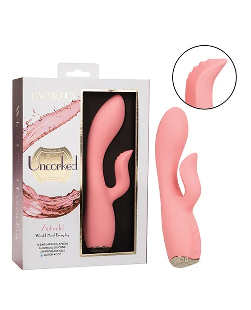 Uncorked Uncorked Zinfandel Rechargeable Silicone Rabbit Vibrator Pink Female Sex Toys Uncorked Uncorked Zinfandel Rechargeable Silicone Rabbit Vibrator Pink Female Sex Toys