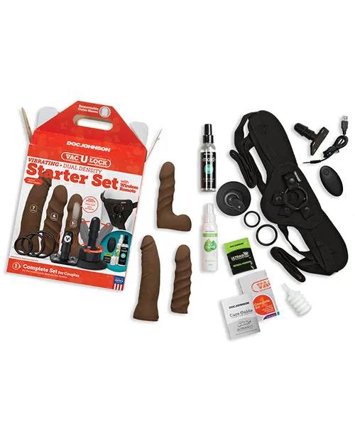 VacULock Dual Density Starter Set wWireless Remote Chocolate Vac U Lock Dildos VacULock Dual Density Starter Set wWireless Remote Chocolate Vac U Lock Dildos