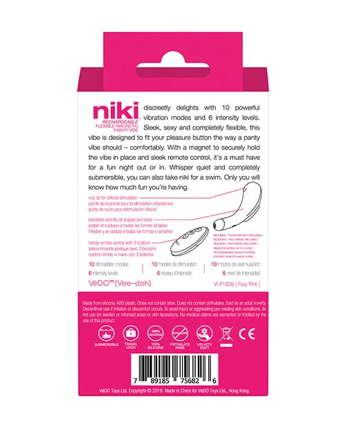 Vedo Vibrators VeDO Niki Rechargeable Panty Vibe Foxy Pink