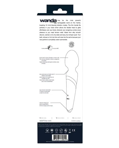 VeDO Wanda Rechargeable Wand Just Black Vedo Vibrators VeDO Wanda Rechargeable Wand Just Black Vedo Vibrators
