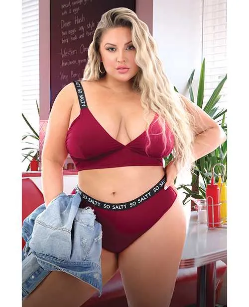 Vibes By Fantasy Lingerie Vibes So Salty Long Line Bra Cheeky Panty Berry Bliss QN Vibrators Vibes By Fantasy Lingerie Vibes So Salty Long Line Bra Cheeky Panty Berry Bliss QN Vibrators