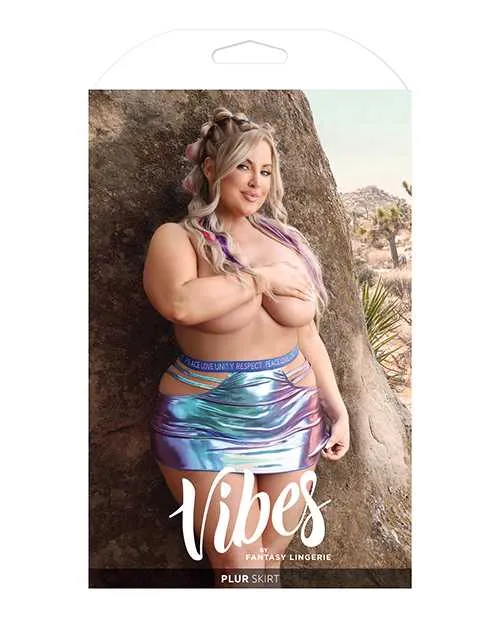 Vibes By Fantasy Lingerie Vibrators Vibes Plur Skater Skirt Iridescent QN Vibes By Fantasy Lingerie Vibrators Vibes Plur Skater Skirt Iridescent QN