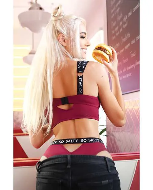 Vibes So Salty Long Line Bra Cheeky Panty Berry Bliss LXL Vibes By Fantasy Lingerie Female Sex Toys Vibes So Salty Long Line Bra Cheeky Panty Berry Bliss LXL Vibes By Fantasy Lingerie Female Sex Toys