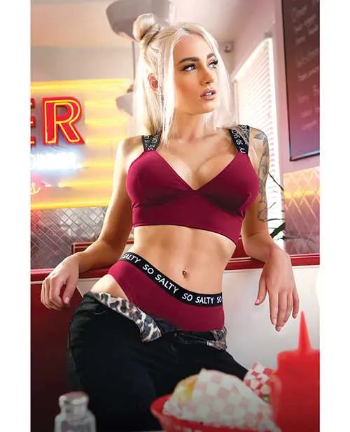 Vibes So Salty Long Line Bra Cheeky Panty Berry Bliss LXL Vibes By Fantasy Lingerie Female Sex Toys Vibes So Salty Long Line Bra Cheeky Panty Berry Bliss LXL Vibes By Fantasy Lingerie Female Sex Toys