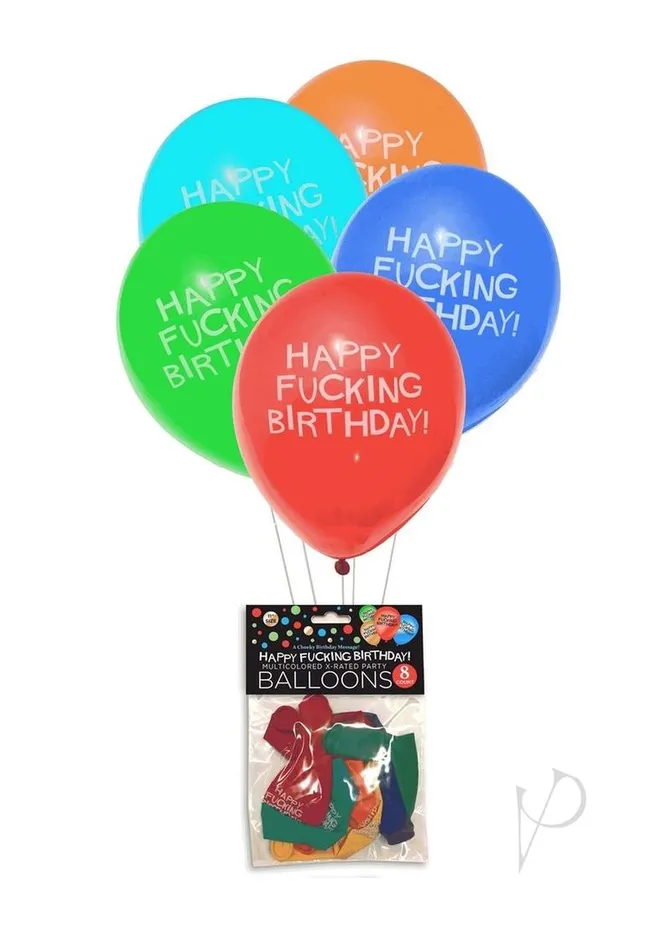 Vibrators Candyprints Party Candyprints XRated Birthday Balloons Assorted Colors 8 Per Bag