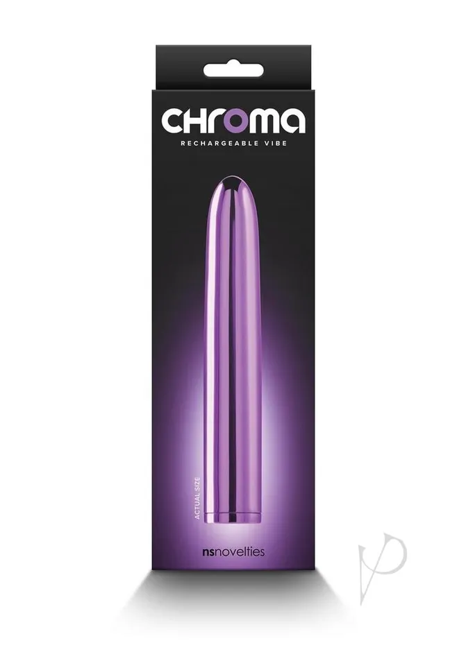 Vibrators Chroma Chroma Classic Rechargeable Vibrator 7in Purple