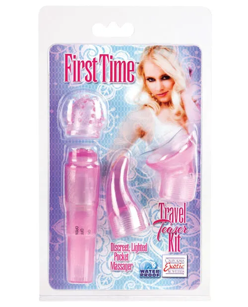 Vibrators First Time First Time Travel Teaser Wand Massager Kit Pink Vibrators First Time First Time Travel Teaser Wand Massager Kit Pink