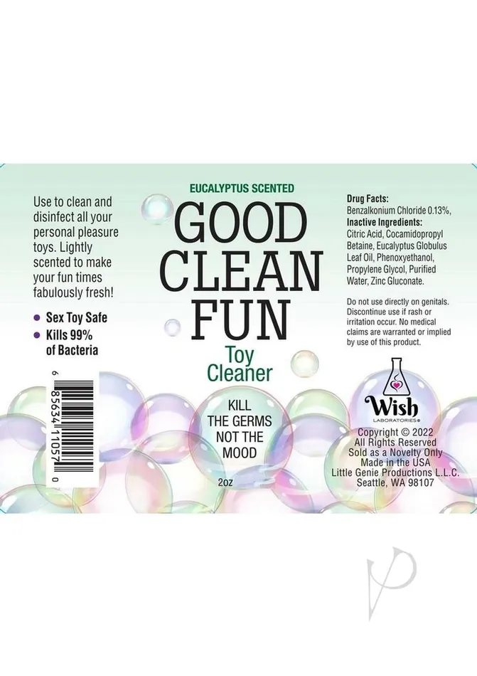 Vibrators Good Clean Fun Good Clean Fun Toy Cleaning Spray Eucalyptus 2oz