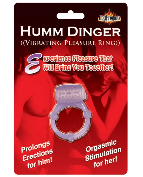 Vibrators Hott Products Humm Dinger Vibrating Cockring Purple