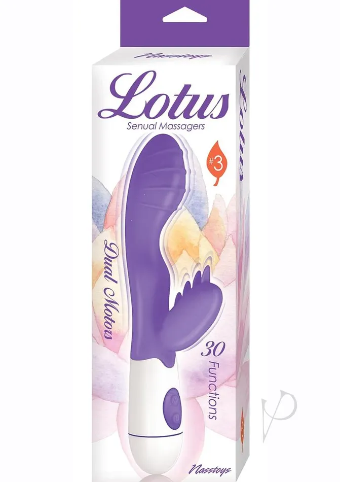 Vibrators Lotus Lotus Sensual Massager 3 Silicone Rabbit Vibrator PurpleWhite Vibrators Lotus Lotus Sensual Massager 3 Silicone Rabbit Vibrator PurpleWhite